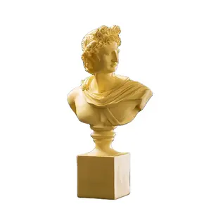 Toptan apollo yunan heykel-Ev dekor küçük reçine yunan heykeli Apollo başkanı heykel odası