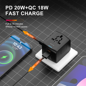 Đa năng Thế Giới cắm USB thế giới phổ travel adapter cắm Adapter với 2a1c anh EU chúng tôi AU - Product Image 3