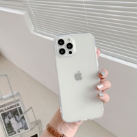 Coque de téléphone portable transparente en TPU souple antichute et antichoc avec découpe de précision pour iPhone 12 13 14 15 16 17 Pro Max