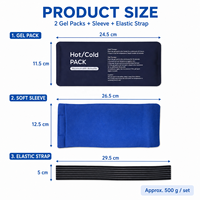 Compresse de gel réutilisable OEM pour la thérapie par le froid, mains libres, réglable, pour les premiers secours et les blessures articulaires au genou, avec bandage élastique