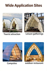 Tente de chasse en toile imperméable pour l'extérieur, tente de montagne pour 4 à 6 personnes, tente de chasse de luxe, tente de villégiature de luxe avec structure en acier - Product Image 3