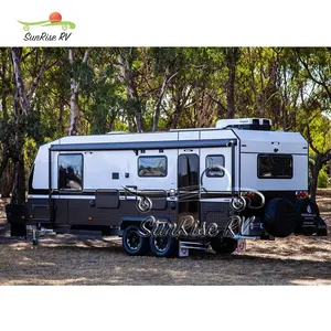 Hybride Camper Aanhangwagen Luxe Familie Caravan Camping Trailers Offroad 4X4 Sunrise Merk Rv Met Stapelbedden 22ft Caravan