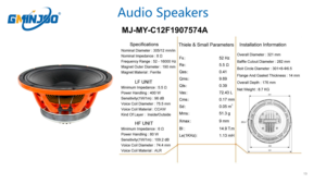 Altavoz de Medios de 12 Pulgadas de Alta Calidad, 400W RMS, Bobina de 5 Pulgadas, Sistema de Sonido con Caja Metálica, 8 Unidades para Fiestas al Aire Libre y Karaoke - Product Image 4