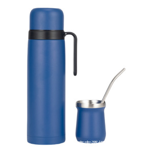 Botol Vakum Isolasi Stainless Steel Dinding Ganda Portabel 800ml dengan Desain Klasik dan Pegangan Set Cangkir Air Portabel untuk Perjalanan - Product Image 5