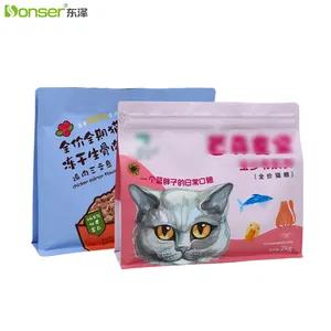 Dog Food Packaging Bag Factory OEM 2kg Custom Printed Recycle Pet Food Plastic Bag With Zipper And Valve For Travel Pet Boarding