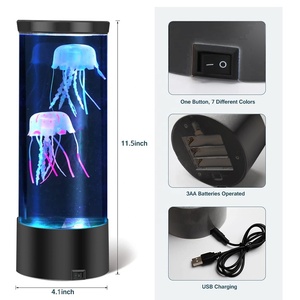 Fast Delivery Hot Sale Fantasy Jellyfish <strong>Lamp</strong> 7 Color Changing Electric Round <strong>Jelly</strong> <strong>Fish</strong> Aquarium Lava <strong>Lamp</strong> - Product Image 3