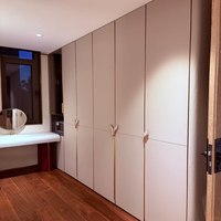 Ensemble de chambre à coucher moderne et personnalisable en cuir écologique, design dernier cri, avec armoire, idéal pour appartement, hôtel, salon, montage facile