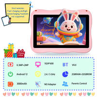 Tablet Edukasi Anak 7-Inci MTK Quad Core Android 12 Layar Sentuh Kapasitif Permainan Edukasi Seru Kontrol Orang Tua Baru