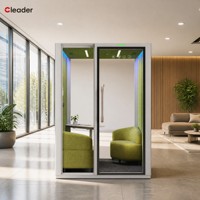 Cabine de bureau modulaire insonorisée préfabriquée pour l'enregistrement et l'isolation sonore, idéale pour les appels téléphoniques en intérieur