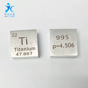 Cubo in titanio GR1 cubo TA1 puro da collezione 1 pollice 25.4mm