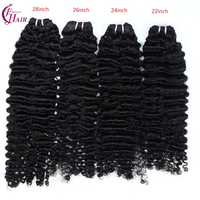 FH Lot de Cheveux Bouclés Brésiliens Birmans 12-28 Pouces en Stock Double Drawn Cheveux Humains Naturels Birmans Bouclés Tissages Extensions en Gros