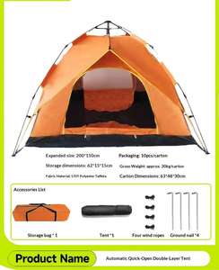 Tentes de <span class=keywords><strong>camping</strong></span> en gros - Tentes familiales imperméables pour 2 à 5 personnes et tentes pop-up économiques pour jardin, tentes d'extérieur <span class=keywords><strong>pas</strong></span> chères en promotion - Product Image 3