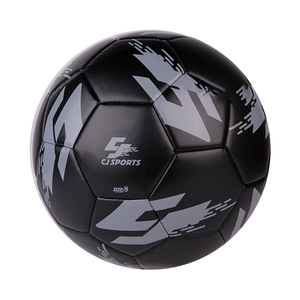 CJ Sports Balón de fútbol de alta calidad, tamaño 5, duradero, cosido a máquina para todas las edades, Material de cuero TPU negro de Vietnam, 410-450g - Product Image 1