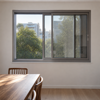 Fenêtre coulissante horizontale double vitrage JUNYAO, verre résistant aux intempéries, joint EPDM, qualité supérieure NFRC AS2047 CE, pour salon et hôtel