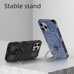 Kaou Mới Nhất Chân Đế Kim Loại Nhẫn Đứng Trường Hợp Đối Với <span class=keywords><strong>iPhone</strong></span> 13 14 15 16 17 Pro Max 17air Bảo Vệ Bìa - Product Image 4