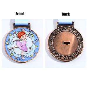 Médailles de danse pour enfants, prix de compétition, artisanat en métal, gravure personnalisée, logo commémoratif, souvenirs de danse, médailles de ballet avec ruban - Product Image 3