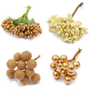 <span class=keywords><strong>Pistilo</strong></span> <span class=keywords><strong>de</strong></span> <span class=keywords><strong>flores</strong></span> artificiales <span class=keywords><strong>de</strong></span> color dorado y ramo <span class=keywords><strong>de</strong></span> <span class=keywords><strong>flores</strong></span> artificiales para manualidades DIY, decoración del hogar - Product Image 1