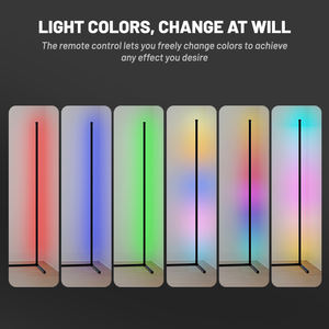 Lámpara <span class=keywords><strong>de</strong></span> Pie Inteligente RGB S Corner con Control Remoto, 16 Millones <span class=keywords><strong>de</strong></span> Colores, Sincronización Musical, Luz LED Moderna para Sala <span class=keywords><strong>de</strong></span> Estar, Hogar - Product Image 5
