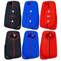 Funda de Silicona Personalizada para Llaves, Carcasa para Llave Inteligente con 3 Botones, Protector de Entrada sin Llave para Hilux C-HR Avensis para Toyota