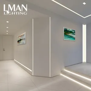 شريط إضاءة LED داخلي لغرفة المعيشة وغرفة النوم من مظهر ألومنيوم SMD2835 مكون من 120 مصباح LED من إنتاج الجهة المصنعة للتصميم الأصلي والجهة المصنعة للتصميم الأصلي بسعر الجملة