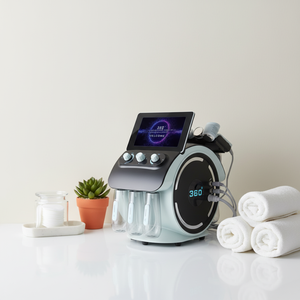 Appareil de soin du <span class=keywords><strong>visage</strong></span> 6 en 1 Hydrodermabrasion, Jet d'eau à oxygène, Blanchiment de la peau, Dermabrasion, Lifting du <span class=keywords><strong>visage</strong></span>, <span class=keywords><strong>Brosse</strong></span> de nettoyage du <span class=keywords><strong>visage</strong></span> - Product Image 1