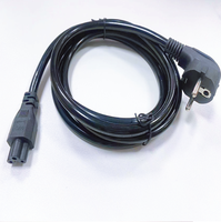 Kabel Adaptor Daya QUANWEI Euro Plug EU IEC C5 0.5m/6ft/2m/3m untuk Laptop HP Notebook PC Male CEE untuk Elektronik Konsumen