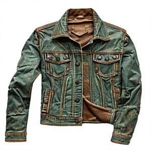 Veste en jean sur mesure OEM, nouveau design, coton lavé, coupe ajustée, manches longues, denim pour homme, style streetwear, veste homme printemps - Product Image 1