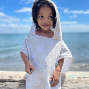 Alta quantità <span class=keywords><strong>grande</strong></span> cappuccio da esterno accappatoio quattro stagioni bagno bagno Poncho asciugamano in cotone Terry per bambini morbido per bambini senza maniche <span class=keywords><strong>telo</strong></span> <span class=keywords><strong>mare</strong></span> - Product Image 5