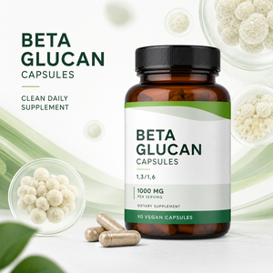 Capsules de bêta-glucane antioxydant de qualité cosmétique, extrait de champignons Reishi, complément alimentaire pour améliorer l'immunité, biologique, végétalien - Product Image 2