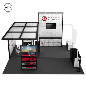 Tawns Hot Sale Fashionable Led Light Tradeshow Stand Equipment With Rectangular Table For Exhibition