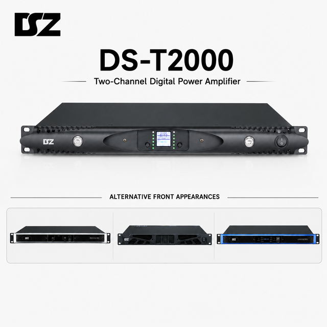 Class-D Amplifier 2 Channel Digital Power Amplifier 1U Rack Mount Amplifier for Professional Audio System