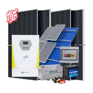 MECC 10000w सोलर पैनल किट पावर जेनरेटर 11KW ऑफ ग्रिड इन्वर्टर होम सोलर एनर्जी सिस्टम