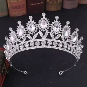 Hot Selling Fashion Braut Krone Legierung Strass Brautkrone Hochzeit Haarschmuck ZGHG1221