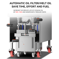 Friteuse électrique commerciale à double cylindre avec système de levage automatique et filtration d'huile, en acier inoxydable, pour la restauration