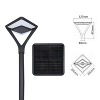 Lampadaire solaire intégré en aluminium moulé sous pression 50W, étanche IP65, lampe LED de jardin, personnalisable pour villa et patio