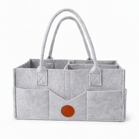 Sac à langer en feutre personnalisé avec logo imprimé en couleur, OEM ODM, pliable, sac fourre-tout pour maman avec motif pour la crèche du bébé, voyage, vente en gros