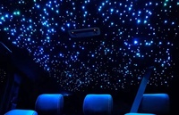 Lumières LED à fibres optiques 16W RGBW effet étoile filante scintillante, fibres de 3M, IP44, télécommande, pour plafond de voiture et plafonnier
