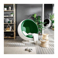 Chaise de salon en acrylique chaise longue ronde moderne balançoire de chaise en forme d'oeuf