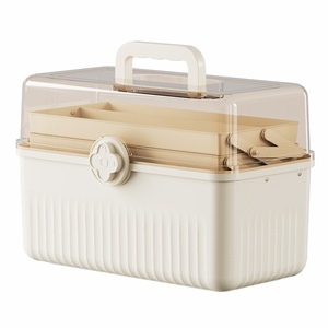 Boîte à pharmacie multicouche au design moderne Pack familial Grande capacité de stockage médical et trousse de premiers soins pour la maison pour les enfants - Product Image 5