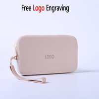Dompet Zero Kapasitas Besar Hadiah Bisnis Tas Penyimpanan Kartu Bank dan Lipstik Warna Solid Kotak Silikon Tas Penyimpanan Kosmetik