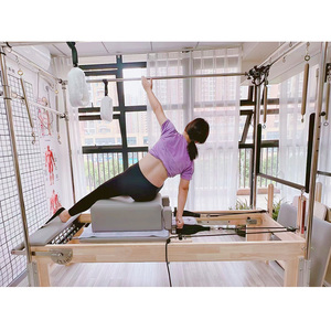 Studio y Personal Aluminio Pilates Reformer Incluye Sentado Box Extender Correas <span class=keywords><strong>de</strong></span> bucle doble - Product Image 4
