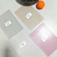 Tableau acrylique transparent A5 A6 taille imprimé feuilles à rayures verticales couverture de reliure dimensionnée et perforée pour cahiers à feuilles mobiles à 6 anneaux