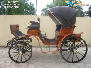 Luxury Indian Wedding Royal Horse-Drawn Carriage <b>Buggy</b> Customized Color Metal & Wood <b>Lightweight</b> Elegant Open Seating - Product Image 2
