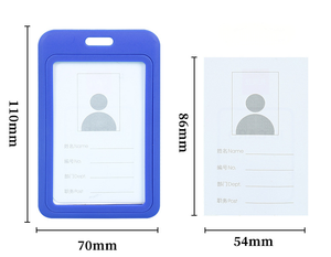 Porte-clés en plastique personnalisé Porte-cartes rigide en PVC Porte-clés Longue lanière Longes de permis de travail avec logo personnalisé - Product Image 4