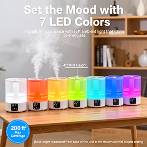 Difusor de Aromaterapia Eléctrico de Vapor Frío de Más de 5L para Escritorio, Hogar y Habitación, Humidificador de Aire Ultrasónico Táctil para el Hogar y Hoteles - Product Image 2