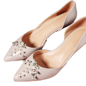 Fabrika toptan düğün gelin high-end aksesuarları kadın ayakkabısı yüksek topuklu inci rhinestone bayanlar ayakkabı tokası takı - Product Image 1