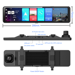 Cámara de salpicadero con GPS para coche, espejo retrovisor con Android 8,1, 2G + 32G, 12 pulgadas, 4G, Dual, 1080P, Dvr, ADAS, Super Night - Product Image 6