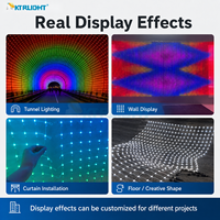 Écran en maille de pixels flexible personnalisé pour les projets créatifs d'affichage LED sur scène, façade, tunnel P20/P50/P100 Écran en maille de pixels flexible