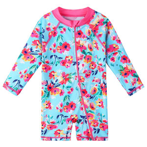 OEM/ODM Fournisseur <span class=keywords><strong>de</strong></span> maillots <span class=keywords><strong>de</strong></span> <span class=keywords><strong>bain</strong></span> pour enfants Garçons Filles UPF 50 + UV Sunsuit Cute Floral Swimming Kids Wetsuit Zipper 1-10Y Swim Clothes Hawaii - Product Image 3