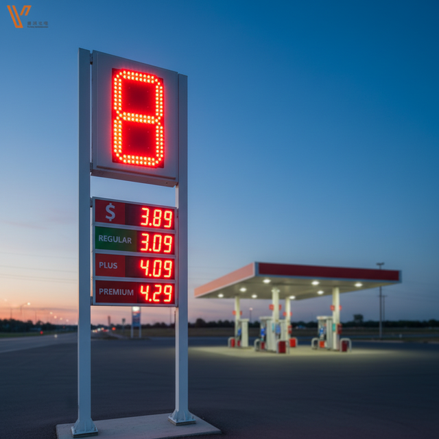 7 Segment Large LED Wifi RF Remote RS485 8 Inch LED Gas Price Display Panel for Petrol Station